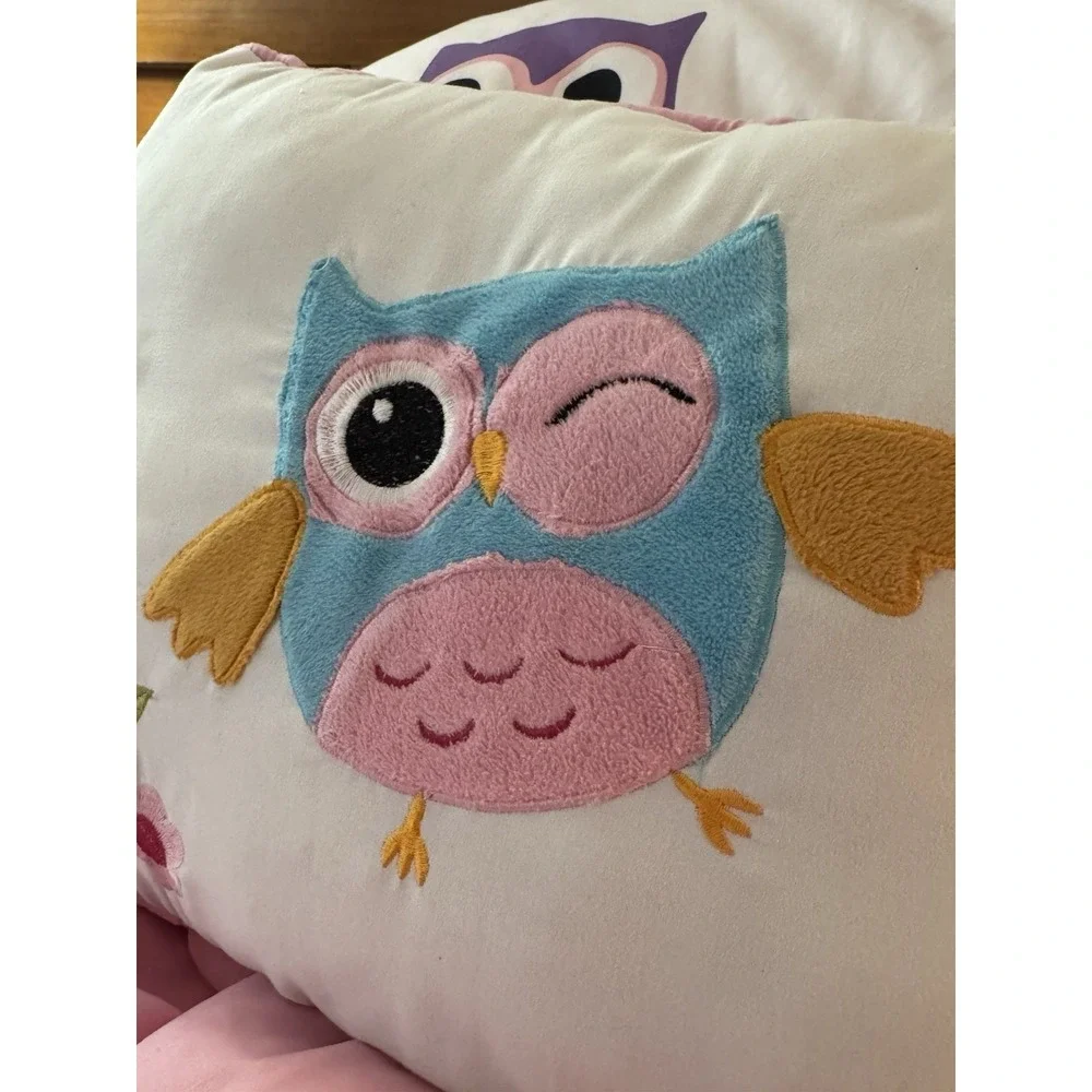 Mi Zone Kids Wise Wendy Owl Twin Comforter Set Sham Pillow Valance HTF 4 Pc Set